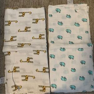Aden + anais baby muslin swaddle blankets. Bundle of two. NWOT